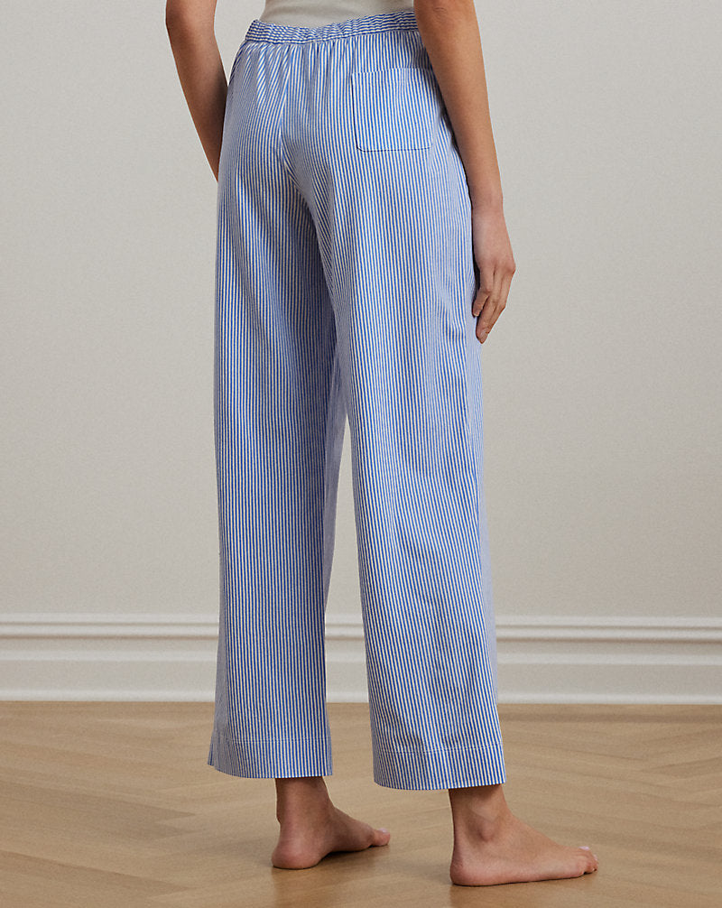 Striped Cotton Jersey Pyjama Trouser Blue Stripe