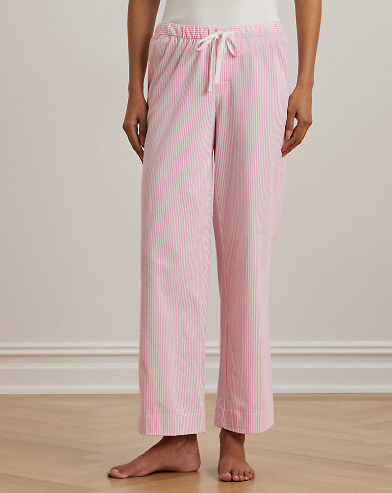 Striped Cotton Jersey Pajama Pant Pink Stripe
